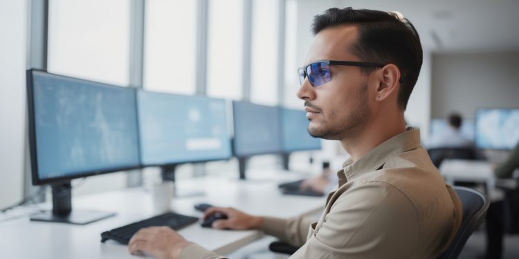 découvrez nos lunettes de protection contre la lumière bleue, spécialement conçues pour les travailleurs afin de réduire la fatigue oculaire et protéger leurs yeux tout au long de la journée.